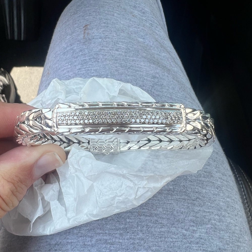 John Hardy 18k diamond Silver Bracelet